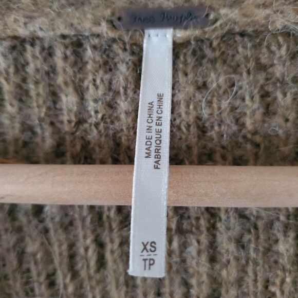 Free People Cloudy Day Cardigan in Camel Combo Size XS - Picture 3 of 5